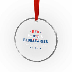 Red White and Blueberries Crystal Glass Ornament Charlie Kirk 1993 2025 Patriotic Memorial TS02 Print Your Wear