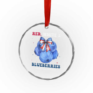 Red White and Blueberries Crystal Glass Ornament Charlie Kirk Tribute 1993 2025 Memorial TS02 Print Your Wear