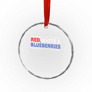 Red White and Blueberries Crystal Glass Ornament Patriotic Tribute Memorial TS02 Print Your Wear