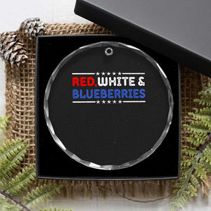 Red White and Blueberries Crystal Glass Ornament Patriotic Tribute Memorial TS02 Print Your Wear