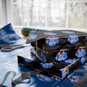 Red White and Blueberries Wrapping Paper Roll Charlie Kirk Tribute 1993 2025 Memorial TS02 Black Print Your Wear