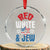 Red White and Jew Crystal Glass Ornament Funny Jewish Patriotic 4th of July Star Of David - Print Your Wear