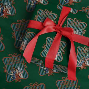Red White Blue Feminist Pride Wrapping Paper Roll Girls Will Be Girls