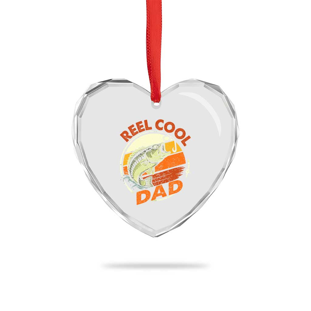 Reel Cool Dad Heart Crystal Glass Ornament Funny Fathers Day Fishing Lover Fisherman TS10 Print Your Wear