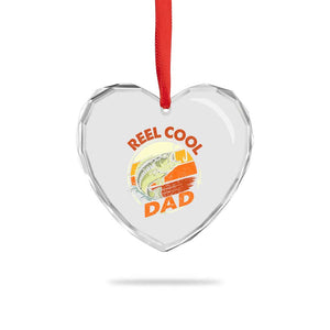 Reel Cool Dad Heart Crystal Glass Ornament Funny Fathers Day Fishing Lover Fisherman TS10 Print Your Wear