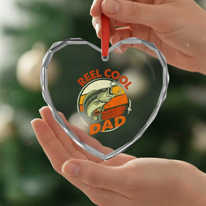 Reel Cool Dad Heart Crystal Glass Ornament Funny Fathers Day Fishing Lover Fisherman TS10 Print Your Wear