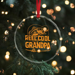 Reel Cool Grandpa Crystal Glass Ornament Funny Fishing Fisherman Fathers Day TS10 Print Your Wear