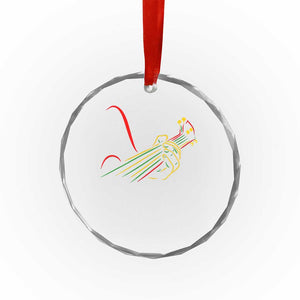 Reggae Guitar Crystal Glass Ornament Rasta Music Gift for Guitar Lovers TS10 Print Your Wear
