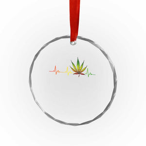 Reggae Weed Crystal Glass Ornament Rasta Marijuana Leaf Heartbeat Weed Lovers 420 TS10 Print Your Wear
