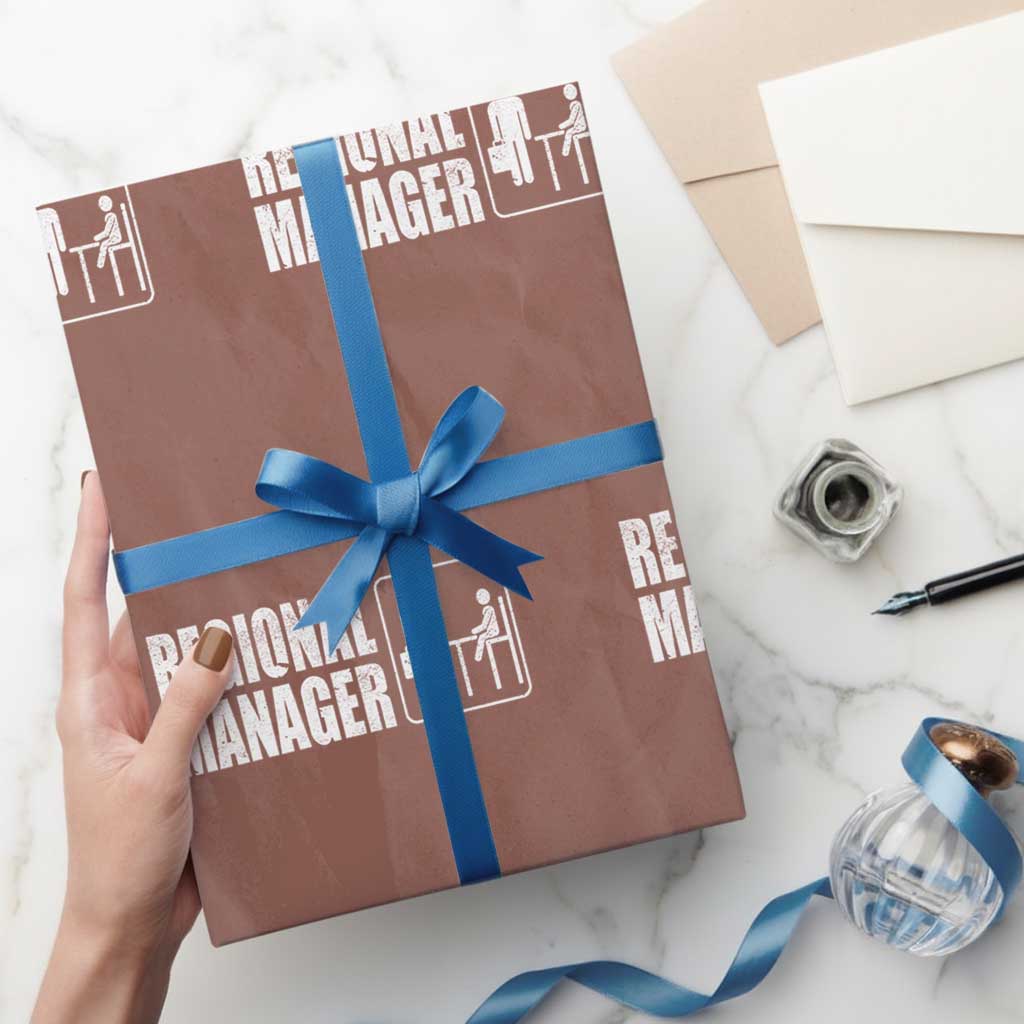 Regional Manager Wrapping Paper Roll Funny Dad Baby Matching TS11 Mocha Print Your Wear