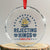 Rejecting Kings Since 1776 Crystal Glass Ornament Vintage Patriotic Ship No King In America - Print Your Wear