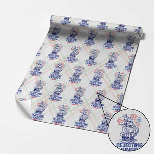 Rejecting Kings Since 1776 Wrapping Paper Roll Vintage Patriotic Ship 4th Of July Fireworks TS02 Christmas Plaid Print Your Wear