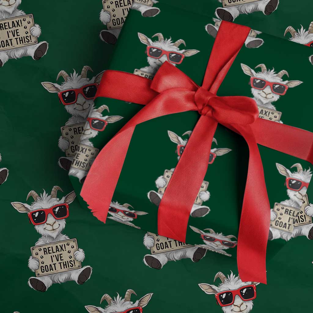 Relax I Have Goat This Wrapping Paper Roll Funny Goat Lover Gift TS12 Green Print Your Wear