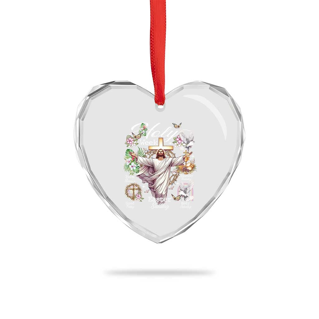Religious Christian Easter Holy Week Christ Jesus Heart Crystal Glass Ornament TS11 Print Your Wear