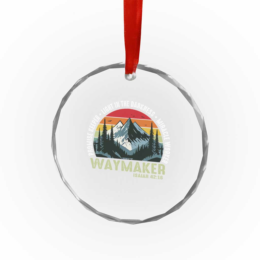 Religious Christian Waymaker Crystal Glass Ornament Promise Keeper Light In The Darkness Miracle Worker TS11 Print Your Wear