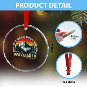 Religious Christian Waymaker Crystal Glass Ornament Promise Keeper Light In The Darkness Miracle Worker TS11 Print Your Wear
