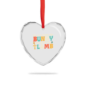 Religious Easter Heart Crystal Glass Ornament Retro Its Not About The Bunny Its About The Lamb TS10 Print Your Wear