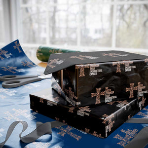 Religious Endometrial Cancer Awareness Wrapping Paper Roll My God Is Stronger Than Cancer