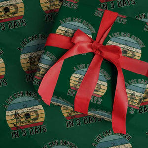 Religious Jesus Wrapping Paper Roll A Lot Can Happen In 3 Days Christian Retro TS02 Green Print Your Wear