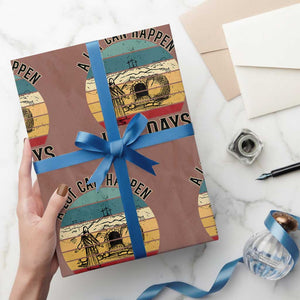 Religious Jesus Wrapping Paper Roll A Lot Can Happen In 3 Days Christian Retro TS02 Mocha Print Your Wear