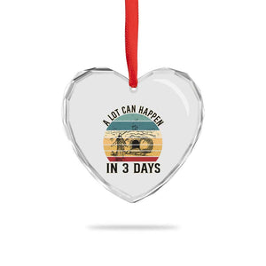 Religious Jesus Heart Crystal Glass Ornament A Lot Can Happen In 3 Days Christian Retro TS02 Print Your Wear