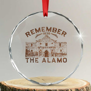 Remember The Alamo Crystal Glass Ornament Texas Souvenir History San Antonio Pride TS10 Transparent Glass 3'' Circle Print Your Wear