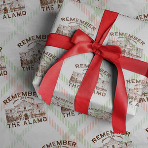 Remember The Alamo Wrapping Paper Roll Texas Souvenir History San Antonio Pride TS10 Christmas Plaid Print Your Wear