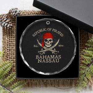 Republic Of Pirates Nassau Bahamas Crystal Glass Ornament Vintage Caribbean Summer Vacation TS10 Print Your Wear