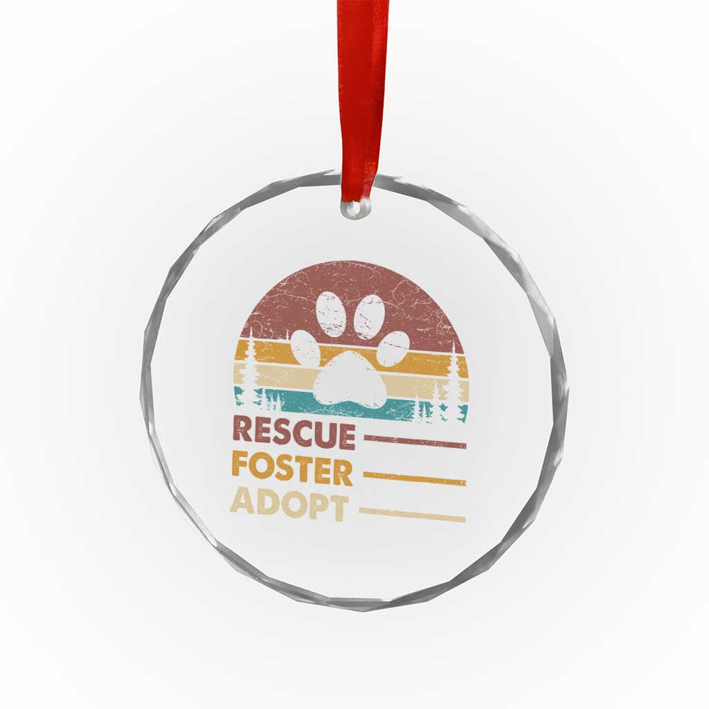Rescue Dog Crystal Glass Ornament Retro Adopt Rescue Foster Animal Shelter Volunteer TS10 Print Your Wear