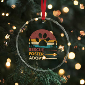 Rescue Dog Crystal Glass Ornament Retro Adopt Rescue Foster Animal Shelter Volunteer TS10 Print Your Wear