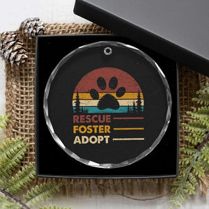 Rescue Dog Crystal Glass Ornament Retro Adopt Rescue Foster Animal Shelter Volunteer TS10 Print Your Wear