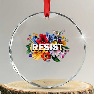 Resist Floral Crystal Glass Ornament Retro Botanical Graphic - Print Your Wear