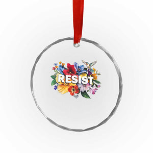 Resist Floral Crystal Glass Ornament Retro Botanical Graphic - Print Your Wear