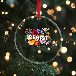 Resist Floral Crystal Glass Ornament Retro Botanical Graphic - Print Your Wear