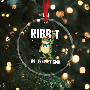 Resist Frog AIDS Awareness Christmas Crystal Glass Ornament Funny Portland Activist Meme HIV Support Red Ribbon TS14 Print Your Wear