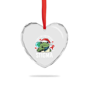 Resist Frog AIDS Awareness Christmas Heart Crystal Glass Ornament Only You Can Prevent Stigma TS14 Print Your Wear