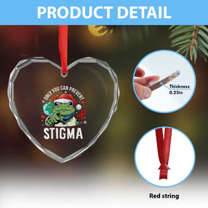 Resist Frog AIDS Awareness Christmas Heart Crystal Glass Ornament Only You Can Prevent Stigma TS14 Print Your Wear