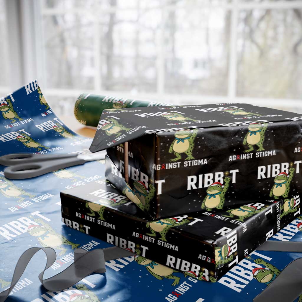 Resist Frog AIDS Awareness Xmas Wrapping Paper Roll Funny Portland Activist Meme HIV Support Red Ribbon TS14 Black Print Your Wear