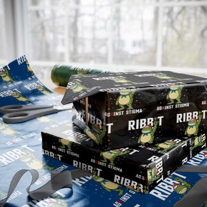Resist Frog AIDS Awareness Xmas Wrapping Paper Roll Funny Portland Activist Meme HIV Support Red Ribbon TS14 Black Print Your Wear