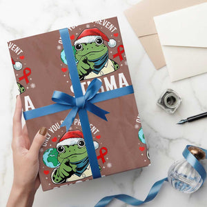 Resist Frog AIDS Awareness Xmas Wrapping Paper Roll Only You Can Prevent Stigma TS14 Mocha Print Your Wear