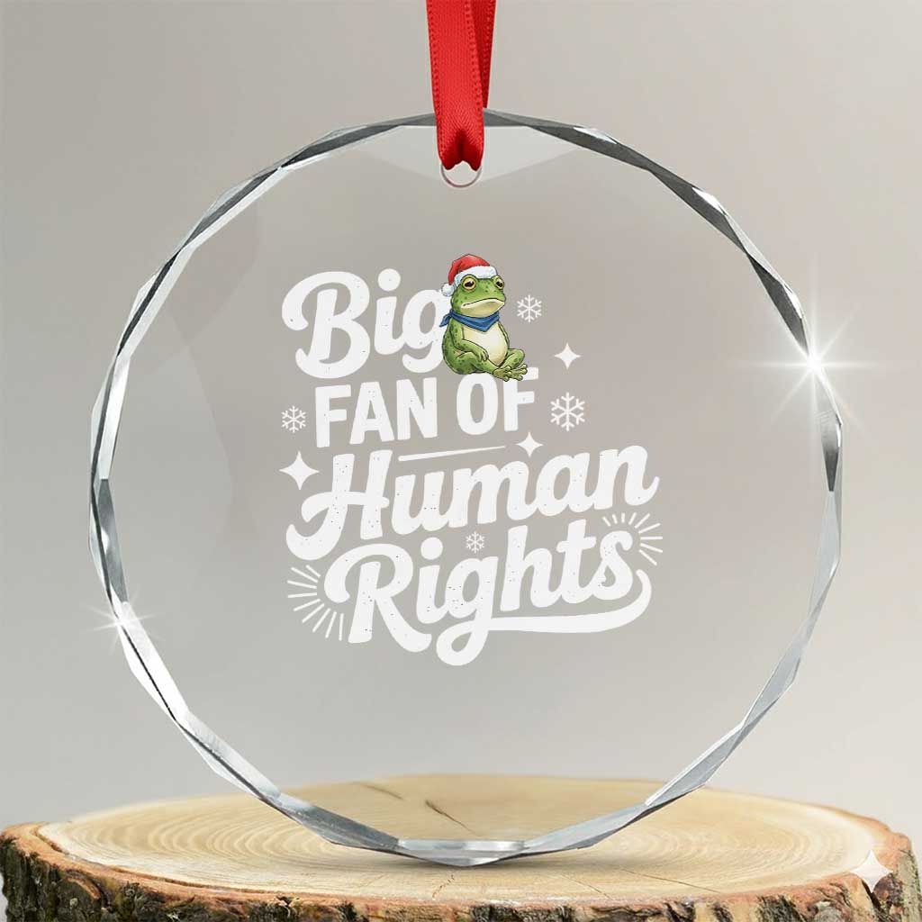 Resist Frog Christmas Crystal Glass Ornament Big Fan Of Human Rights Political Meme TS14 Transparent Glass 3'' Circle Print Your Wear