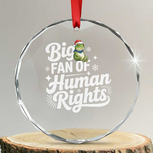 Resist Frog Christmas Crystal Glass Ornament Big Fan Of Human Rights Political Meme TS14 Transparent Glass 3'' Circle Print Your Wear