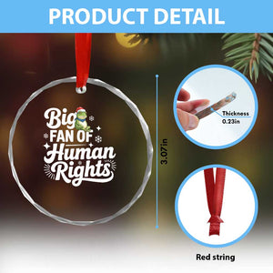 Resist Frog Christmas Crystal Glass Ornament Big Fan Of Human Rights Political Meme TS14 Print Your Wear