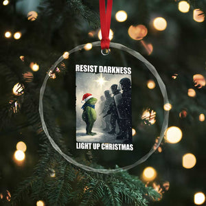 Resist Frog Christmas Crystal Glass Ornament Funny Portland Protest ICE Activist Meme TS14 Print Your Wear