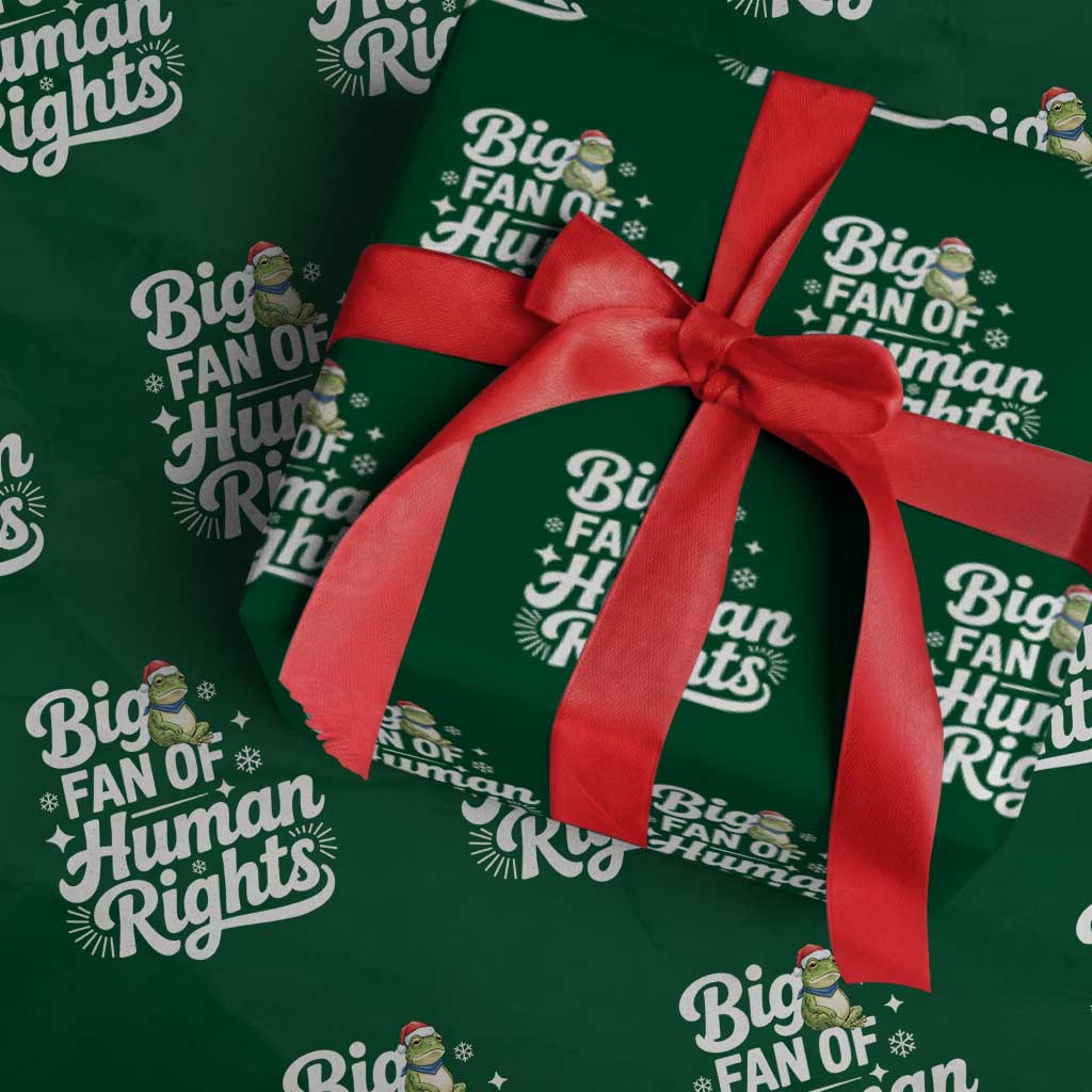 Resist Frog Christmas Wrapping Paper Roll Big Fan Of Human Rights Political Meme TS14 Green Print Your Wear