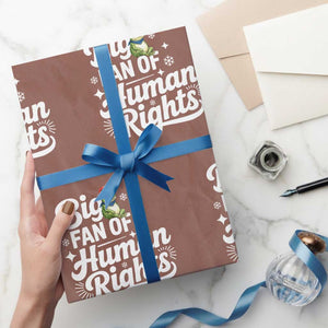 Resist Frog Christmas Wrapping Paper Roll Big Fan Of Human Rights Political Meme TS14 Mocha Print Your Wear