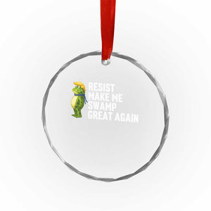 Resist Frog Crystal Glass Ornament Funny Polittical 2025 Meme TS14 Print Your Wear