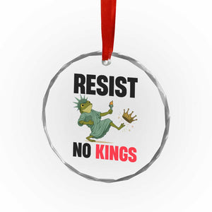 Resist Frog Crystal Glass Ornament No Kings In America Political 2025 TS14 Print Your Wear
