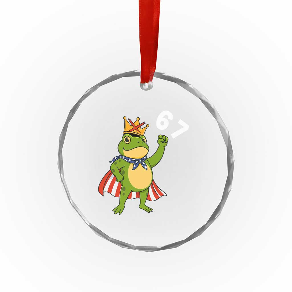 Resist Frog Crystal Glass Ornament Super American 67 Six Seven Meme TS14 Print Your Wear