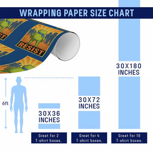 Resist Frog Graphic Wrapping Paper Roll Protest Stand Against Fascism TS02 Print Your Wear